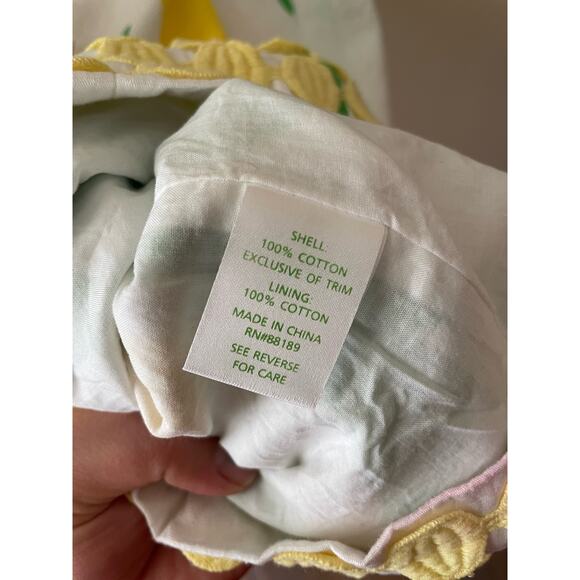 Lilly Pulitzer Pink Label Strapless White Yellow Floral Mini Dress Size 2 - Picture 11 of 12